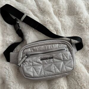 Michael Kors Quilted Silver Belt Bag